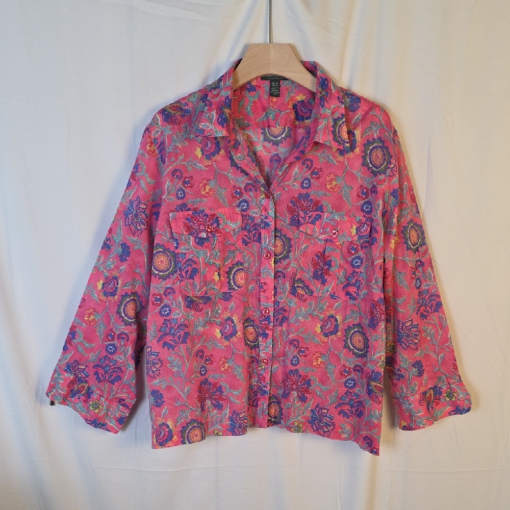 Ralph Lauren Pink Floral Button Down Shirt